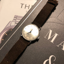 Load image into Gallery viewer, Pobeda Dress Watch, mechanical hand-wound from the fifties - moon dial and blue hands