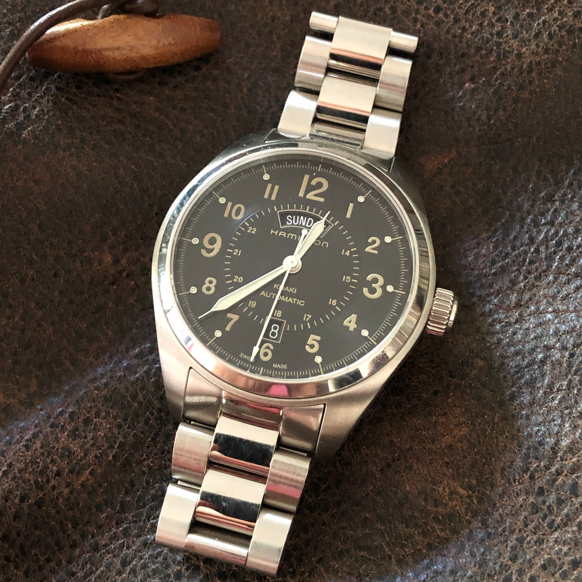 Hamilton Khaki Field Day Date H705050 Stainless steel Black