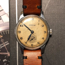 Load image into Gallery viewer, Pobeda Dress Watch, mechanical hand-wound from the fifties - Stunning patina!