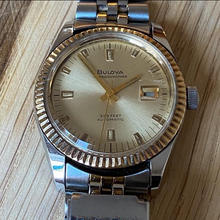 Load image into Gallery viewer, Vintage two-tone Bulova Oceanographer dress watch